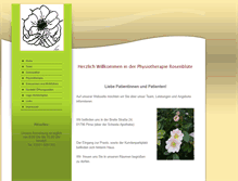 Tablet Screenshot of physiotherapie-rosenbluete.de